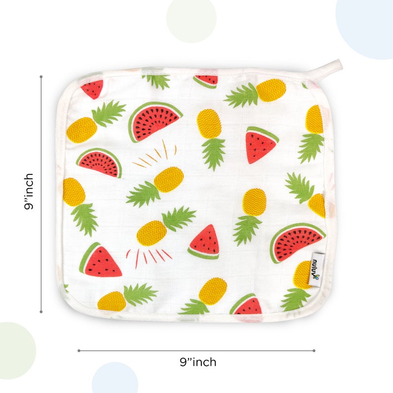 Nuluv Fruit Print Wash Cloths for Babies - Image 4